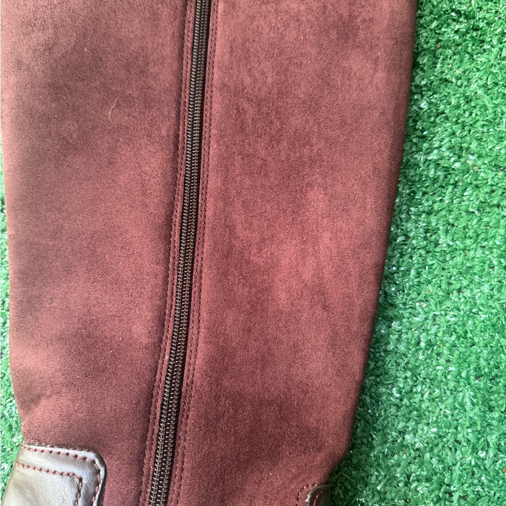 Franco Sarto Brown and Burgundy Ankle Boots - Picture 4 of 6